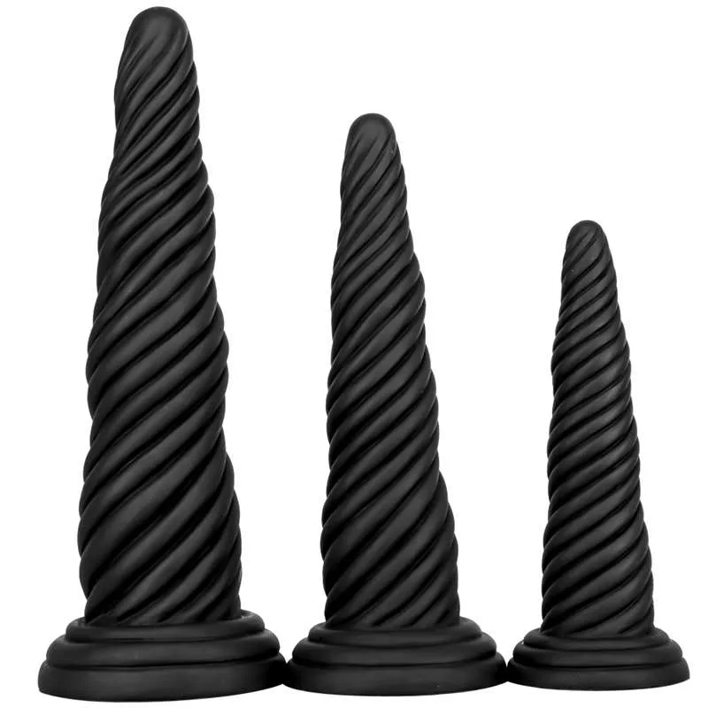 7.8/9.8/11.8 Inch Black Soft Silicone Unicorn Horn Dildo