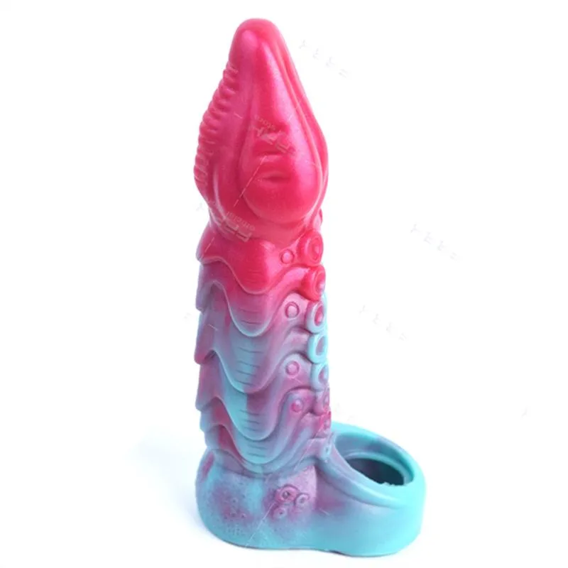 8 Inch Fantasy Exotic Penis Extender Tentacle Cock Sleeve