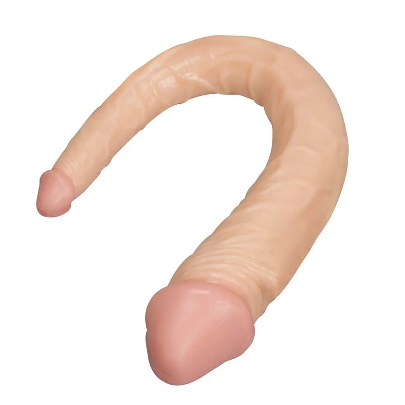 14 Inch Realistic U-shaped Double Ended Dildo